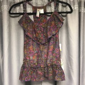 Multicolor Paisley Floral Tank Top